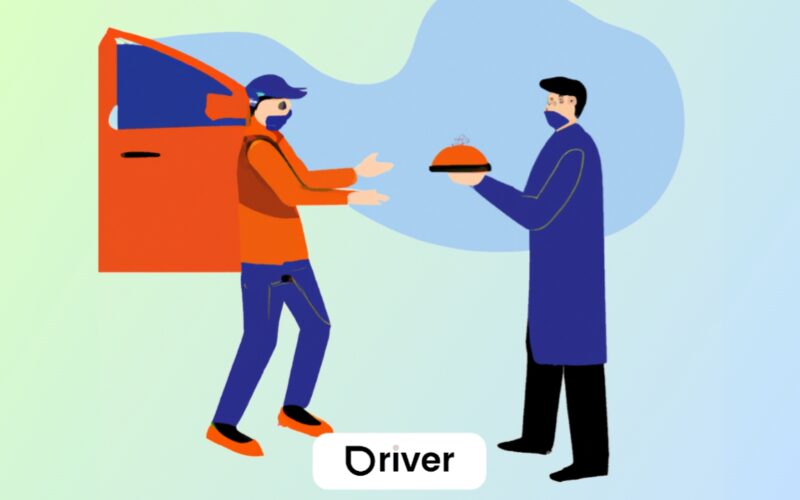 Who Pays For Doordash Refunds? - an illustration of a delivery driver and customer