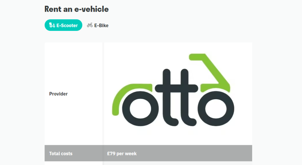 Otto Scooter: Scooter rental company that partners with deliveroo rental program