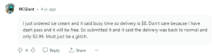 reddit complaints about busy pricing on Doordash