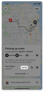 tipping doordash after: