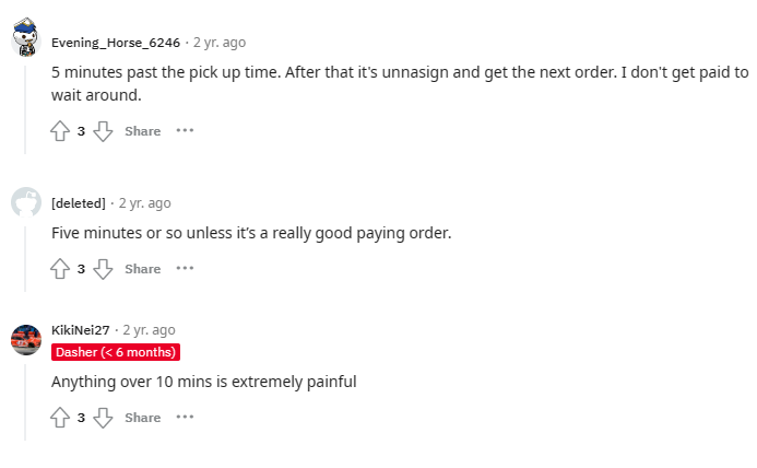 Doordash drivers that think 5 minutes is an ideal wait time for restaurants