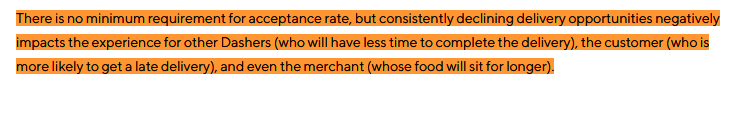 there's no penalty for a low acceptance rate